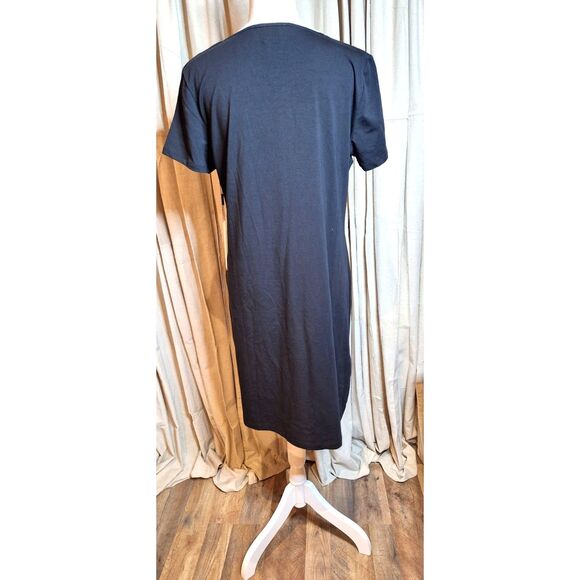 Calvin Klein Navy & White T-Shirt Dress Womens Sz.L - Picture 4 of 6